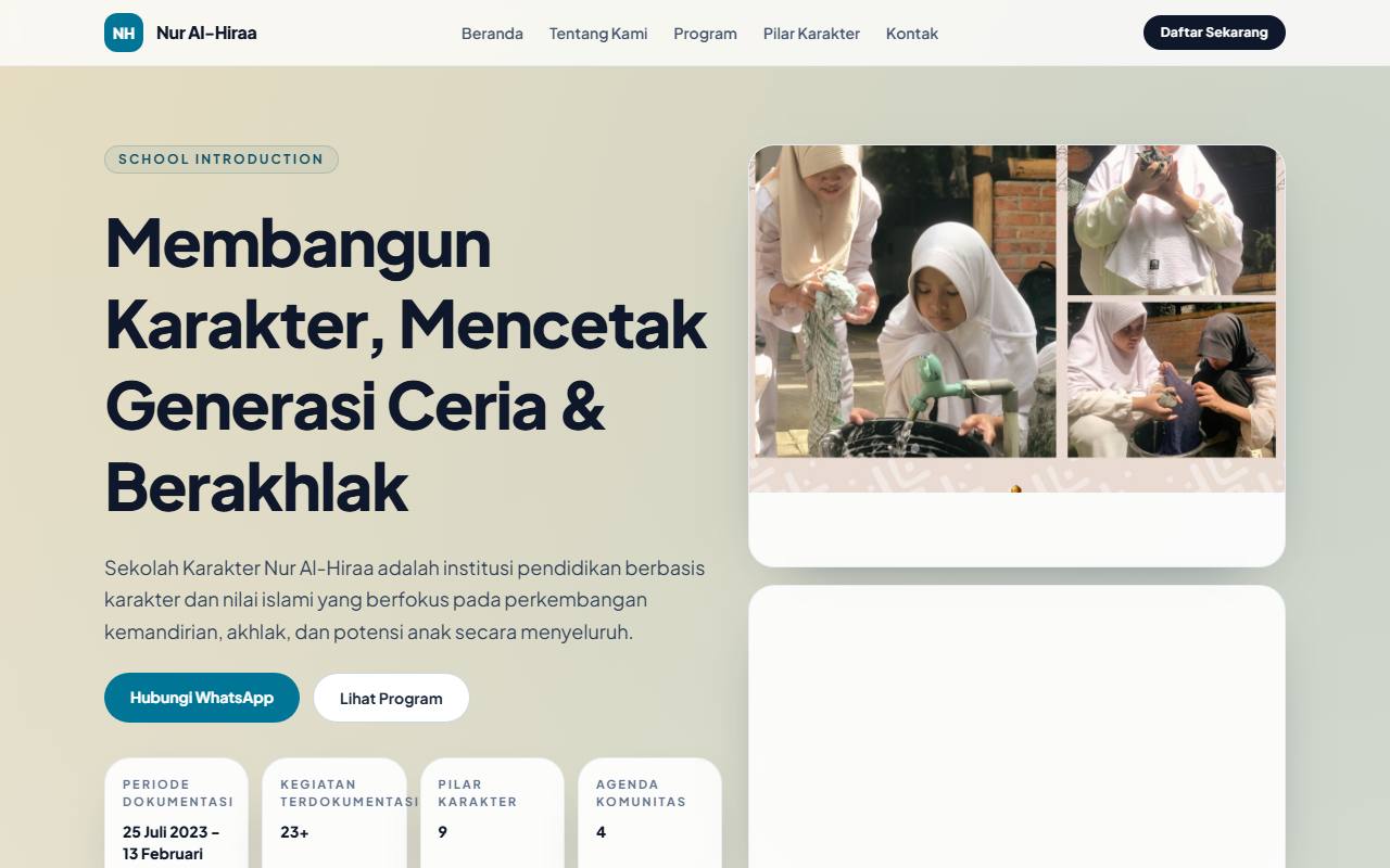 Preview Sekolah Karakter Nur Alhiraa