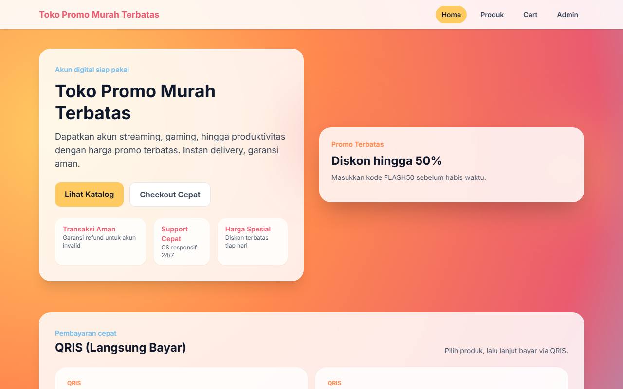 Preview Toko Promo Murah Terbatas